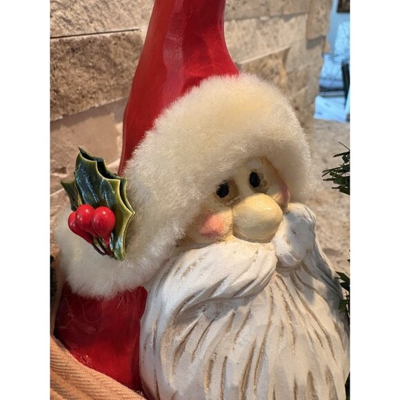 Vintage Santa Claus Figurine Christmas Midwest of Cannon Falls Carved Fur  10” - Picture 5 of 6